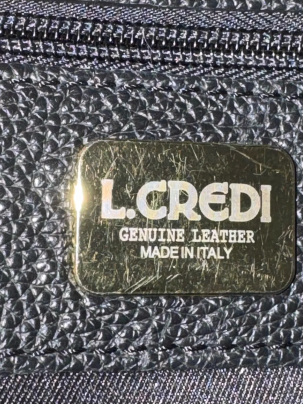 L Credi Classic Black Leather Backpack - Soft Italian Leather